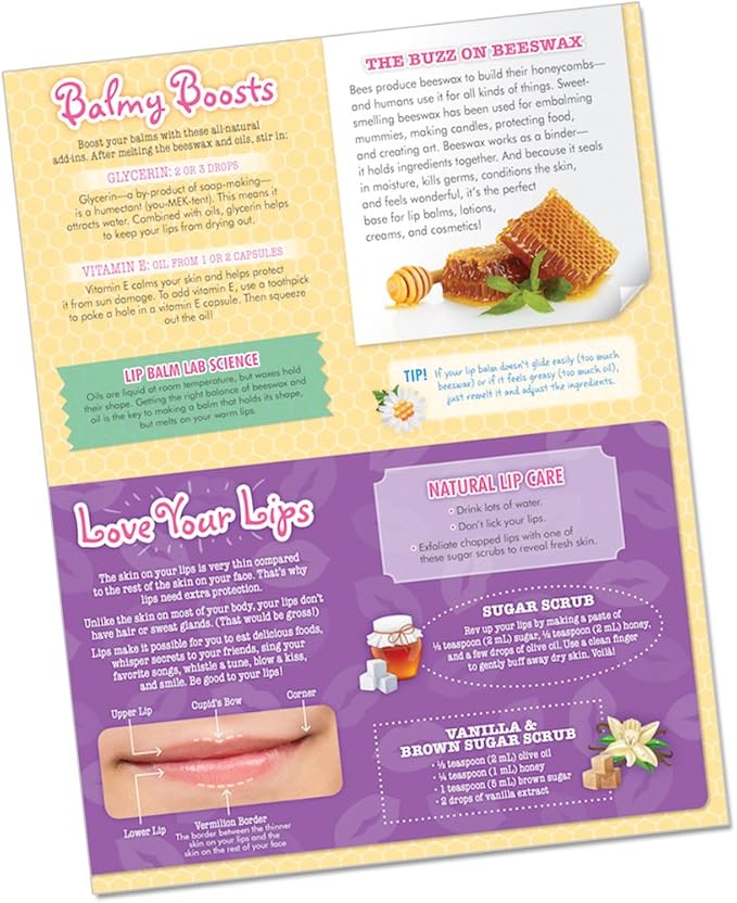 Toys All-Natural Lip Balm Boutique Multicolor, 11" H x 8 1/2" W x 2" D-Velvo Beauty