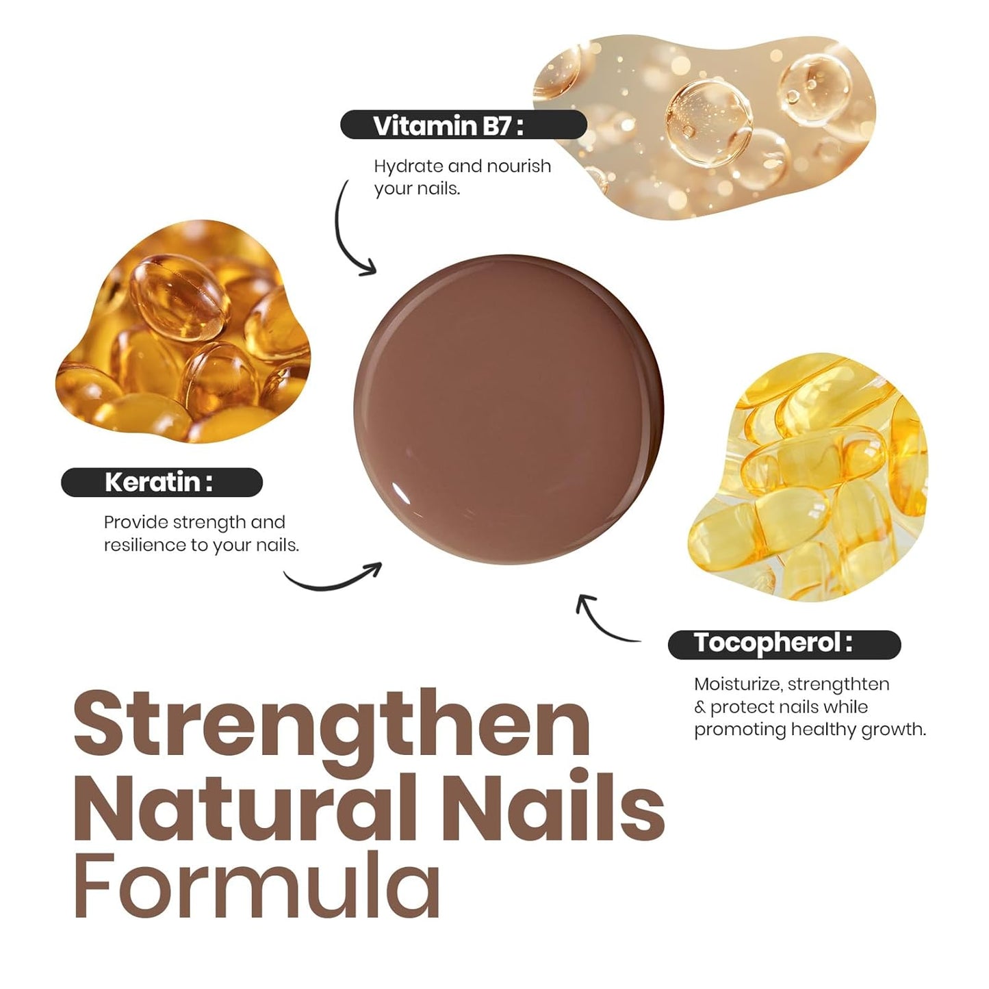 Beetles Mocha Mousse Nail Polish –No UV Needed, Air Dry –Warm Taupe Glossy Lacquer,Fast Drying, Long Lasting, Elegant Neutral Color At-Home DIY & Salon-Velvo Beauty