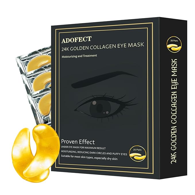 25 Paris Under Eye Patches Eye Mask for Puffy Eyes, Reducing Dark Circles, Anti-Aging & Refreshing, Collagen Eye Mask Eye Pads for Skin Care, 24K Gold-Velvo Beauty