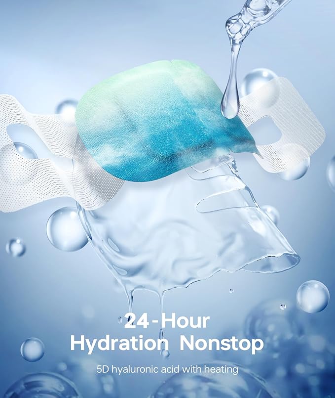 Hyaluronic Acid Self Heating Warm Compress for Eyes, Heated Eye Mask for Fast Relief of Dry Eyes, 7 Pack Steam Eye Mask, Moisturizing & Highly Effective Steam Eye Mask-Velvo Beauty