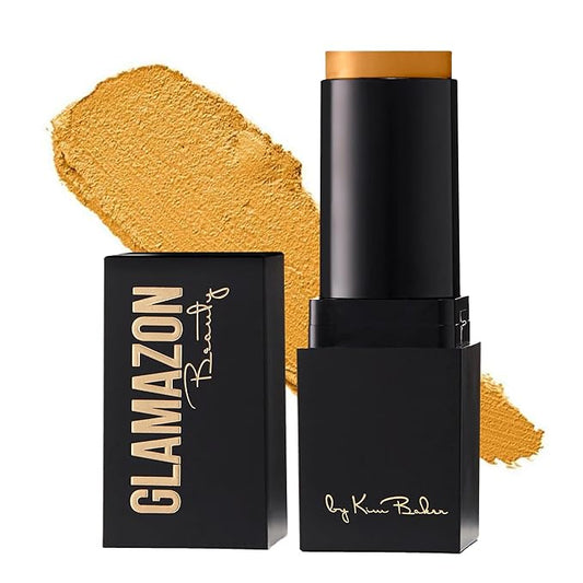 Glamazon Second to None Foundation Stick, Sunkissed Honey, Light-to-Full Coverage, Weightless Makeup With a Glowy Natural Finish-Velvo Beauty