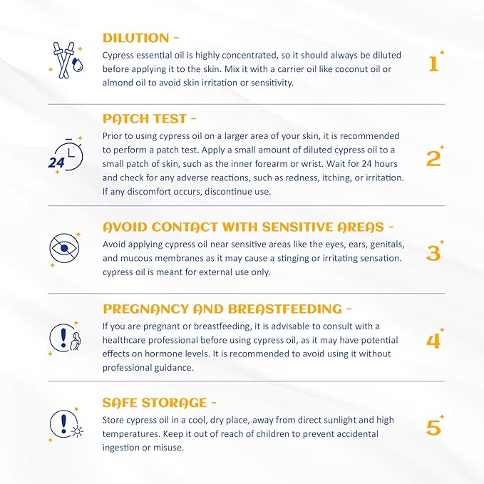 HIQILI 100ML Cypress Essential Oil, 100% Natural for Diffuser, Skin Care, Includes 10ML Travel Bottle - 3.38 Fl Oz-Velvo Beauty