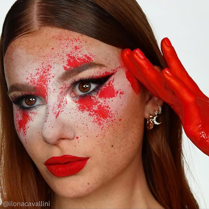 Mehron Makeup Liquid Makeup | Face Paint and Body Paint Perfect for Halloween, Cosplay I Air Brush Compatible 4.5 oz (133 ml) (Red)-Velvo Beauty