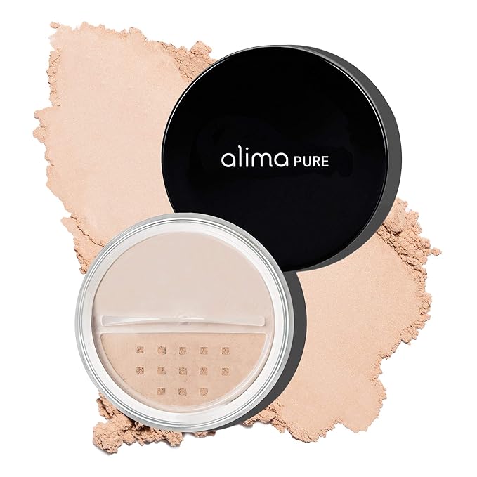 Alima Pure Matte Foundation Loose Mineral Powder Foundation Makeup, Loose Powder Makeup Oil Free Talc Free Powder, Natural Makeup Mineral Foundation Full Coverage Natural Foundation Powder .15 oz/4.5g-Velvo Beauty