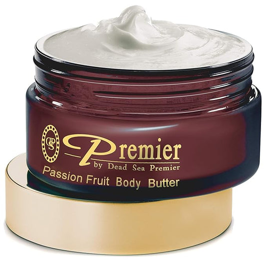 Premier Dead Sea Aromatic Body Butter – Passion Fruit, Hydrating Shea Body Butter for Women & Men, Moisturizing, Firming & Anti-Aging Cream for Dry Skin, Hand & Body, 5.95 Fl.oz-Velvo Beauty