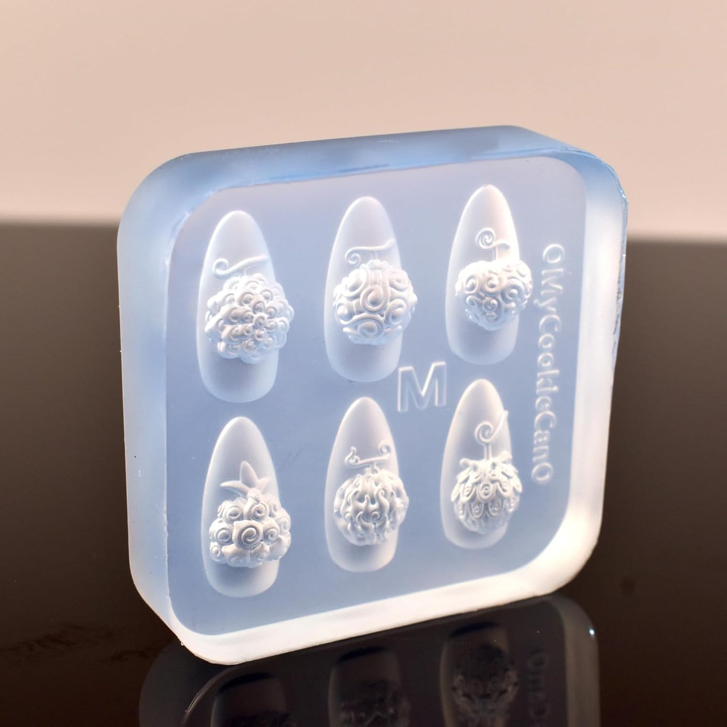 3D Flowers Nail Mold Devil Fruit Carving Template Silicone Nail Tools for Resin Charms Manicure DIY Supplies-Velvo Beauty