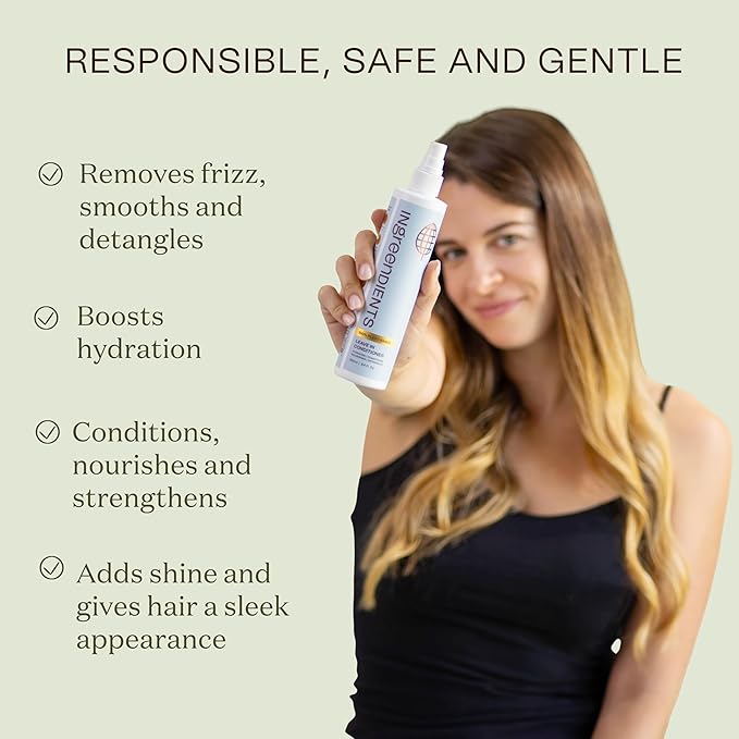 Detangler and Leave In Conditioner made with Organic ingredients - Sulfate-Free, Color-Safe, Silicone-Free, Cruelty-Free, Gluten Free (9.6 FL OZ)-Velvo Beauty