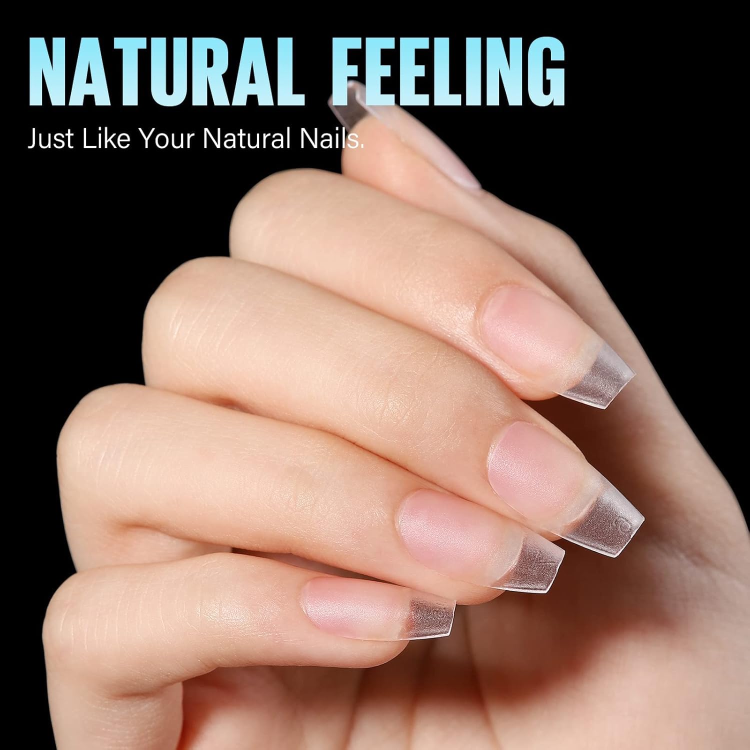 TOMICCA Short Coffin Nail Tips, 15 Sizes Full Cover Double Sided Matte Gel Nails, 240Pcs Acrylic Soft Pre Shaped Nail Tips Set for Nails Professional-Velvo Beauty