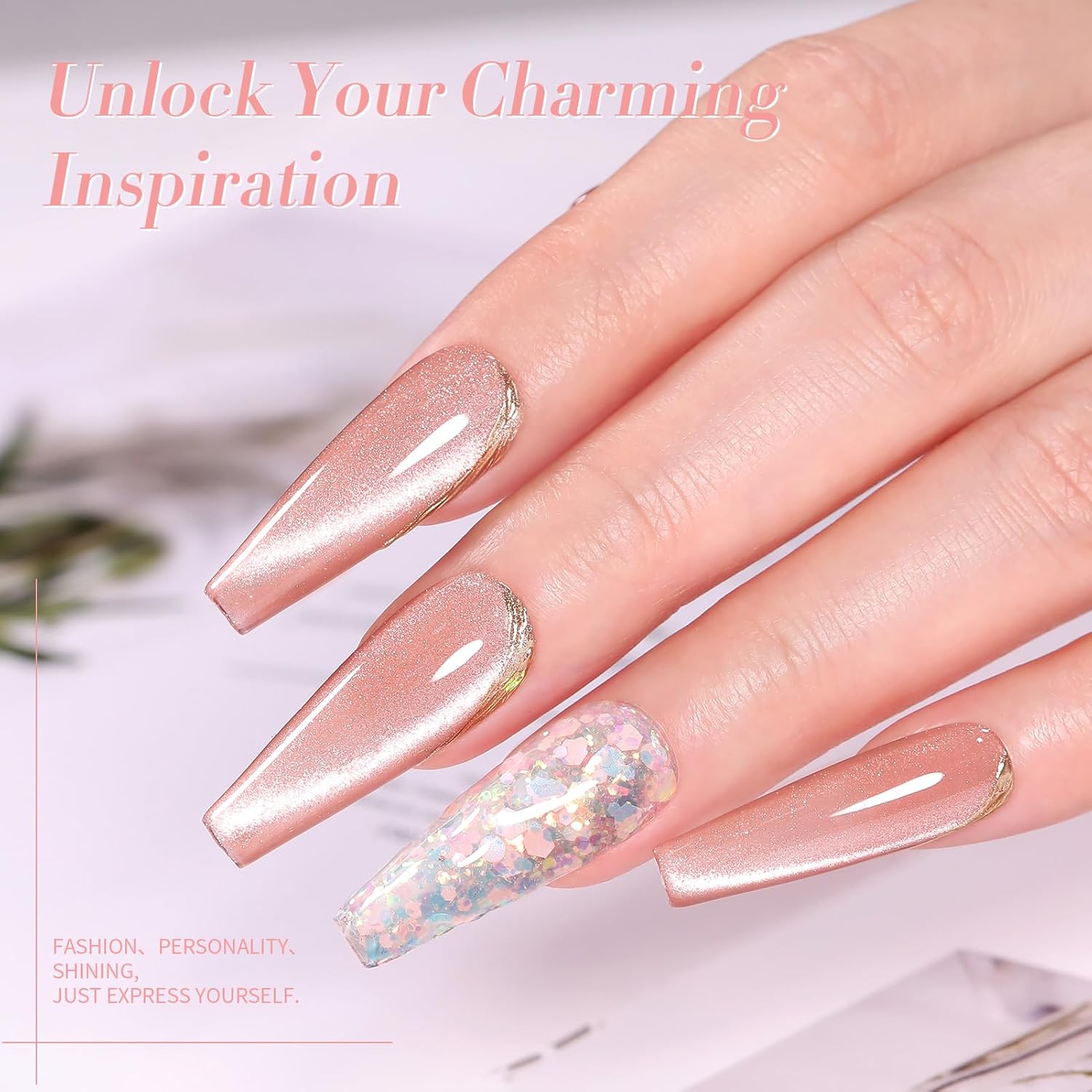 Born Pretty Magnetic Gel Nail Polish Jelly Cat Magnetic Eye Gel Polish Crystal Transparent Auroras Nail Gel for Salon Home DIY Manicure Use-Velvo Beauty