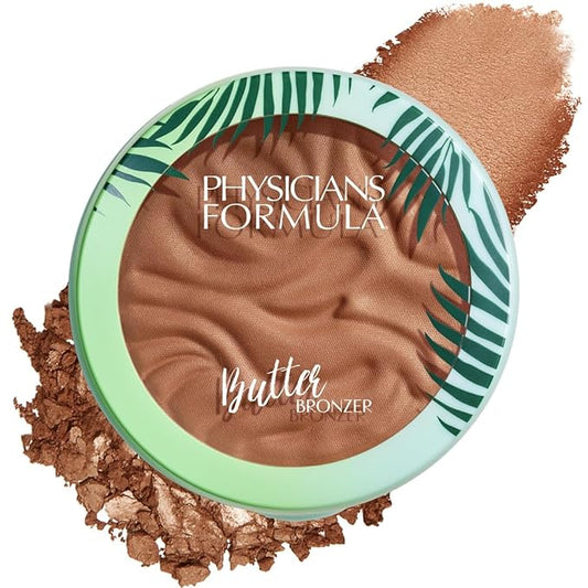 Physicians Formula Murumuru Butter Bronzer, Moisturizing, Nourishing Murumuru Butter for Silky Glow, Dermatologist Tested, Hypoallergenic, Vegan & Cruelty-Free - Sunset Bronzer-Velvo Beauty