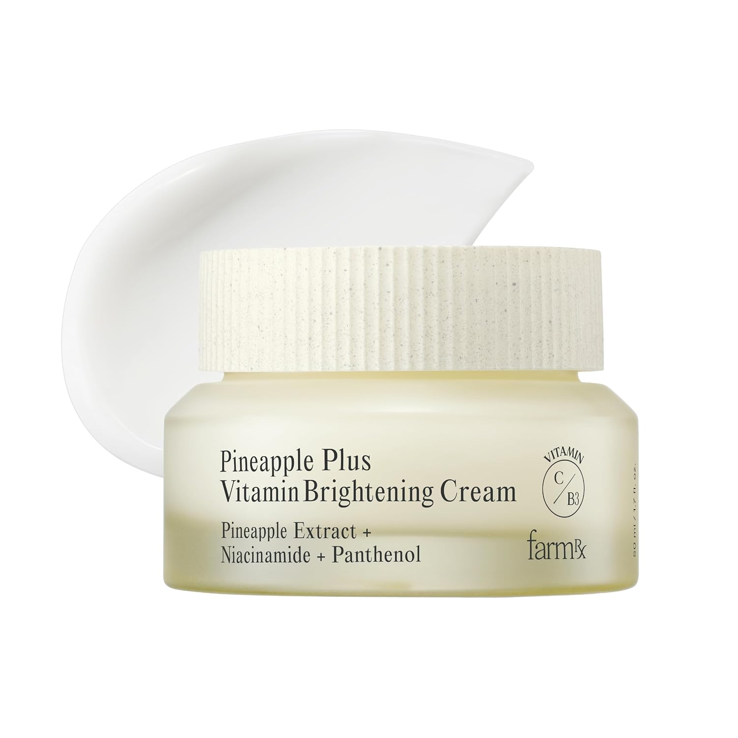 Farm Rx Pineapple Plus Vitamin Cream (1.7fl oz) - Clear Blemishes for Even Skin Tone. Korean Skin Care Moisturizer. Niacinamide, Vitamin C Derivative, AHA. Vegan.-Velvo Beauty