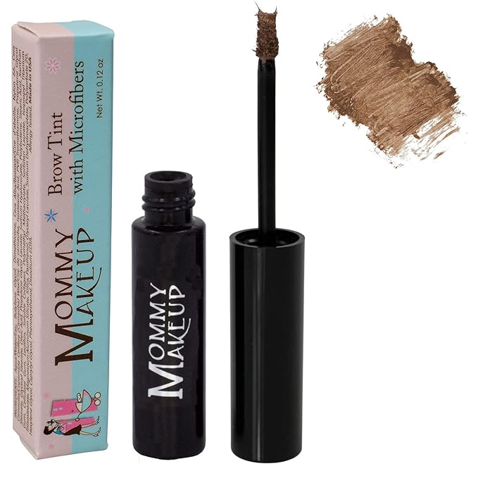 Brow Tint with Microfibers - 4-in-1 Tinted Eyebrow Gel to Groom, Hold, Sculpt & Color Your Brows, Covers Gray Hair - Water Resistant, Clump-Free, Long Lasting (Blonde) by Mommy Makeup-Velvo Beauty