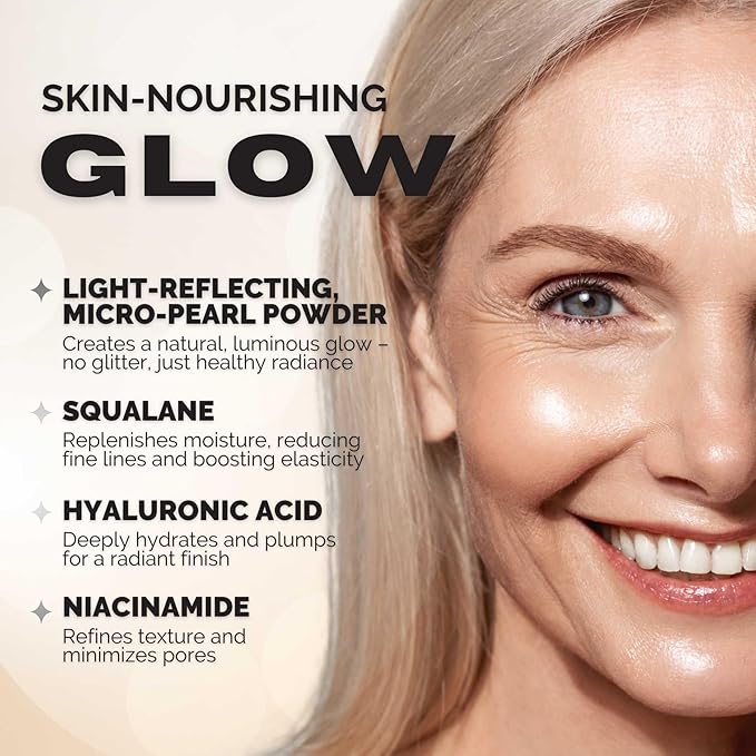 Elizabeth Mott Thank Me Later Glow Enhancer - Hydrating Face Primer & Highlighter for Radiant Skin, Vegan & Cruelty-Free, No Sulfates, Parabens, or Phthalates - Tan Sheer Glow Shade - 30g-Velvo Beauty