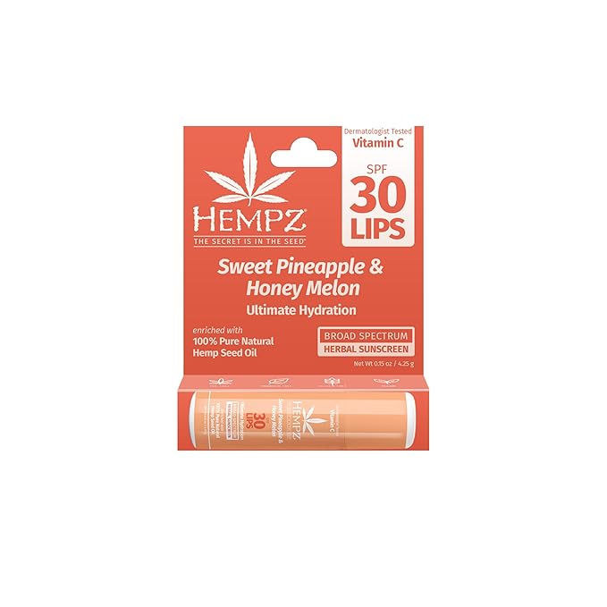 Sweet Pineapple & Honey Melon Herbal Lip Sunscreen .15 oz. SPF 30-Velvo Beauty