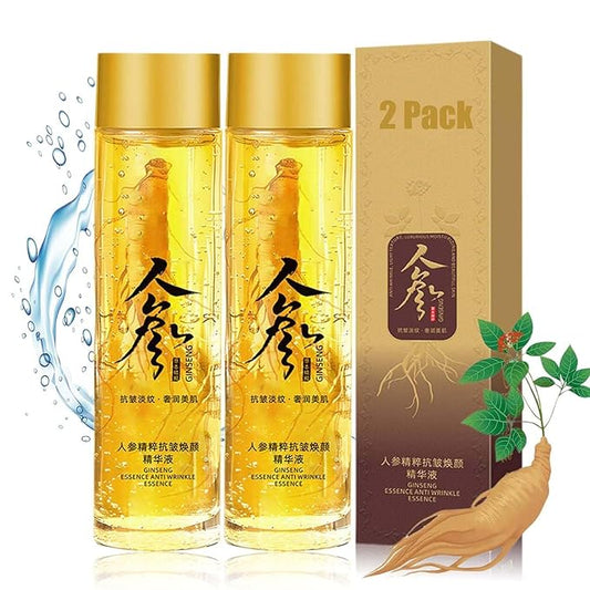 Ginseng Extract Liquid, Ginseng Extract Anti-Wrinkle Original Serum Oil, Korean Red Ginseng Essence for Anti Aging, Moisturizer, Fighting Collagen Loss, Reduces Wrinkles, Improves Sagging (2)-Velvo Beauty
