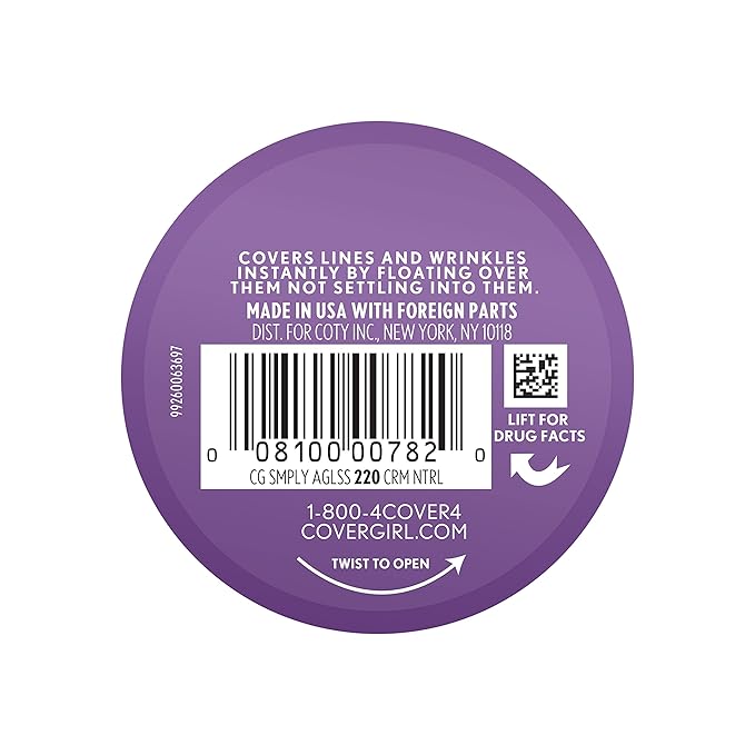 Covergirl + Olay Simply Ageless 3-in-1 Liquid Foundation, Creamy Natural & & Olay Simply Ageless Instant Wrinkle-Defying Foundation, Creamy Natural 0.44 Fl Oz-Velvo Beauty