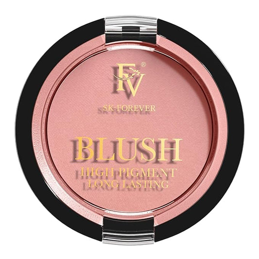 FV Long Lasting Powder Blush - Lightweight Smooth & Blendable Cheek Makeup, High Buildable Color, Transfer-Resistant Matte Finish (Pink Matte, 0.17 OZ)-Velvo Beauty