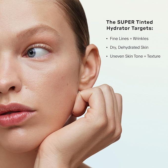 U Beauty The Super Tinted Hydrator Hyaluronic Acid Moisturizing Cream - Mega-Dose Skin Hydrator for Supple, Smooth, and Softer-Looking Skin For Up To 48 Hours - Shade 1-1.0 oz-Velvo Beauty