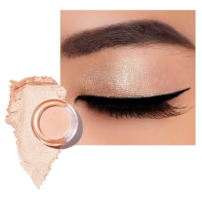 Oulac Cream Eyeshadow also for Highlighter Large Capacity Highly Pigmented Eye Shadow Waterproof &Long Lasting with Moisturizing Formula 07-Velvo Beauty