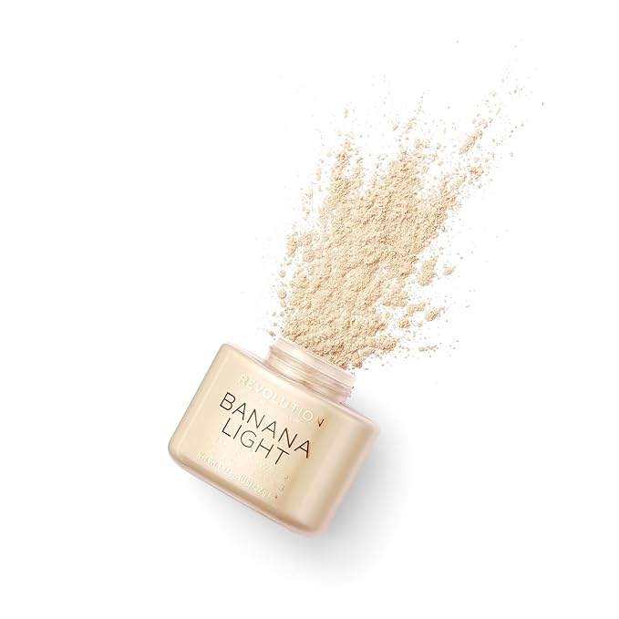 Revolution Beauty, Loose Baking Powder, Makeup Setting Powder, Long Lasting Coverage, Mattifies & Reduces Shine, Banana Light, 1.13 Oz-Velvo Beauty