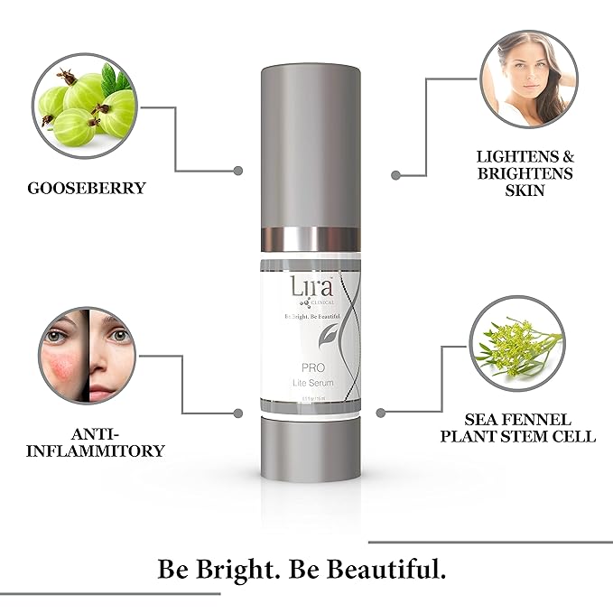 Lira Clinical PRO Lite Serum – Discoloration Correcting Face Serum for Women – Dark Spot Remover with Vitamin C & Hyaluronic Acid – Pore Tightening & Hydrating Skincare – Professional Facial Care-Velvo Beauty