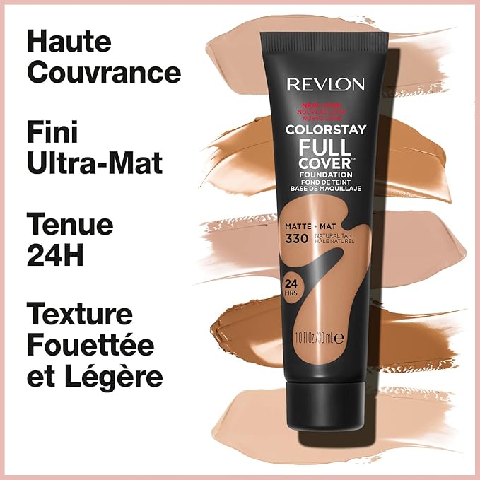 Revlon Liquid Foundation, ColorStay Face Makeup for Normal and Dry Skin, Longwear Full Coverage with Matte Finish, Oil Free, 320 True Beige, 1.0 Oz-Velvo Beauty