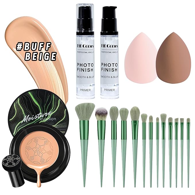 Makeup Set Kit for Women Full Kit, Makeup Present for Girl Women Teen, Matte Eyeshadow CC Cream Foundation Face Primer Brush Set Sponges, Lip Glosses Counter Stick Eyeliner-Velvo Beauty