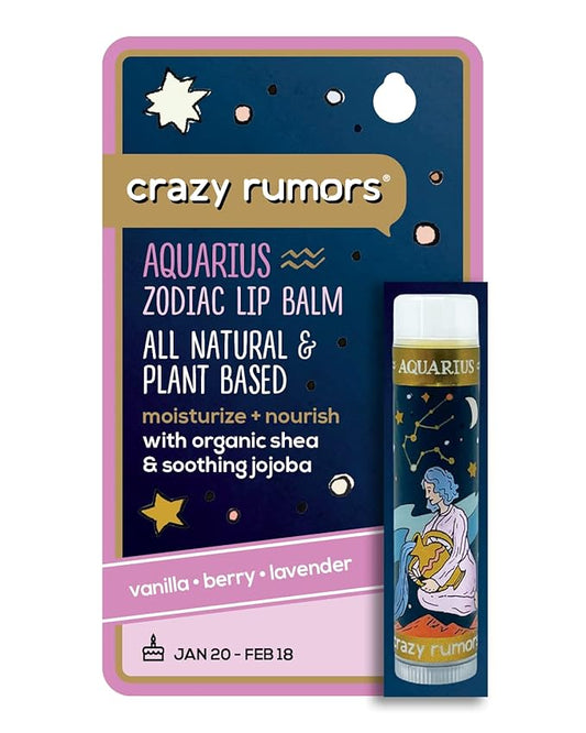 Crazy Rumors Lip balm Aquarius Zodiac-Velvo Beauty