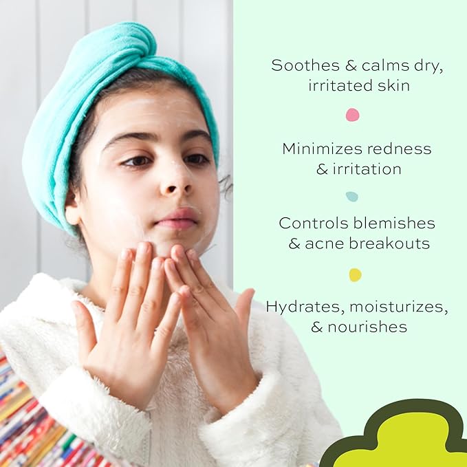 Face Moisturizer with Hyaluronic Acid Face Cream for Kids - Facial Cream & Gentle Moisturizer with Strawberry Extract & Vitamin E - Daily Facial Cream Moisturizer for Dry & Sensitive Skin 50ml-Velvo Beauty