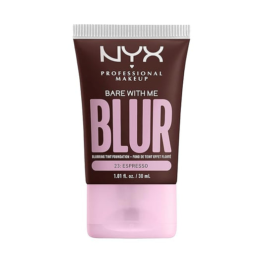 NYX PROFESSIONAL MAKEUP Bare With Me Blur Skin Tint Foundation Make Up with Matcha, Glycerin & Niacinamide - Espresso-Velvo Beauty