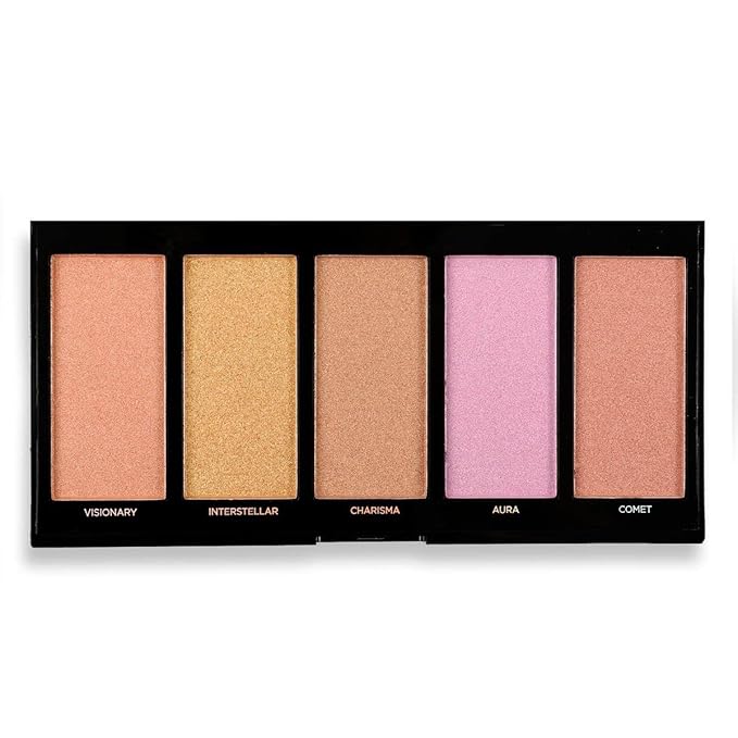Profusion Cosmetics 5 pc Luminizer Makeup Palette for Mesmerizing Look, Raise Your Makeup Routine with Premium Beauty Kit and Get Flawless Look-Velvo Beauty