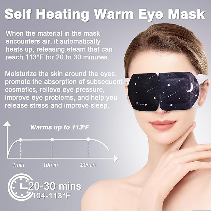 15PCS Steam Eye Mask, No Scent, Self-Heating Eye Mask, Eye SPA Mask, Relieve Eye Strain Fatique, Dark Circles, Puffiness(15pcs)-Velvo Beauty