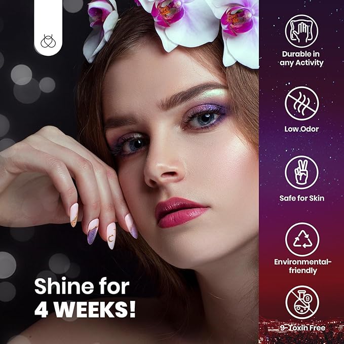 Beetles Cat Eye Gel Nail Polish Set 6 Colors Glitter Red Purple Blue Nail Polish with Magnet Spring Gel Polish Soak Off U V Led Gifts for Women Girls Salon DIY Home-Velvo Beauty