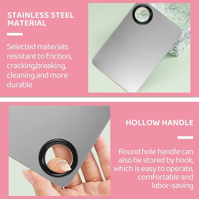 Makeup Mixing Palette, KissDate Korean Spatula Makeup Palette with Foundation Spatula, Stocking Stuffers Christmas Gifts for Women Stainless Steel Picasso Makeup Spatula Mixing Tray Makeup Mixer-Velvo Beauty