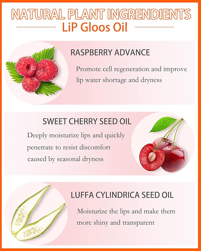 Hydrating Plumping Lip Glow Oil,Tinted Lip Gloss Lip Stain,Glow Reviver Lip Oil,Long Lasting Moisturizing Clear Lip Plumping Oil Tint for Lip Care and Dry Lips,Women's Day Makeup Gift for Women-004-Velvo Beauty