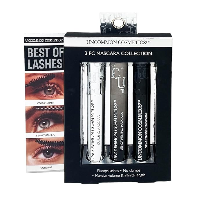 Best Of Lashes Mascara Collection Set - Smudge Proof Mascara with Volume and Length - Clump-Free, Stunning Lashes - 3 pc Gift Set-Velvo Beauty