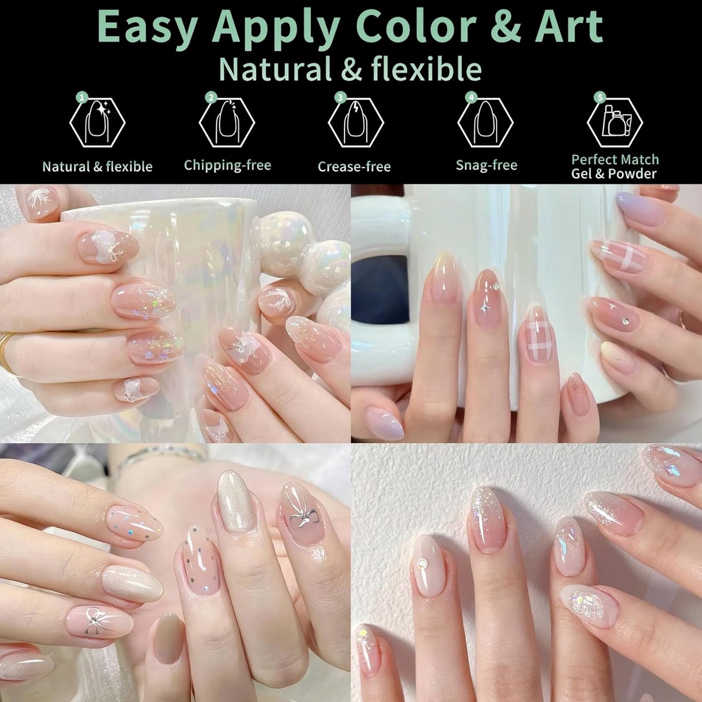 Medium Round Oval Nail Tips, 216pcs Acrylic Fake Nails Gel Nail Tips Soft, Full Cover Pre-Shaped Matte Clear Press on Nails for Extension, Diy at Home Manicure 12 Sizes-Velvo Beauty