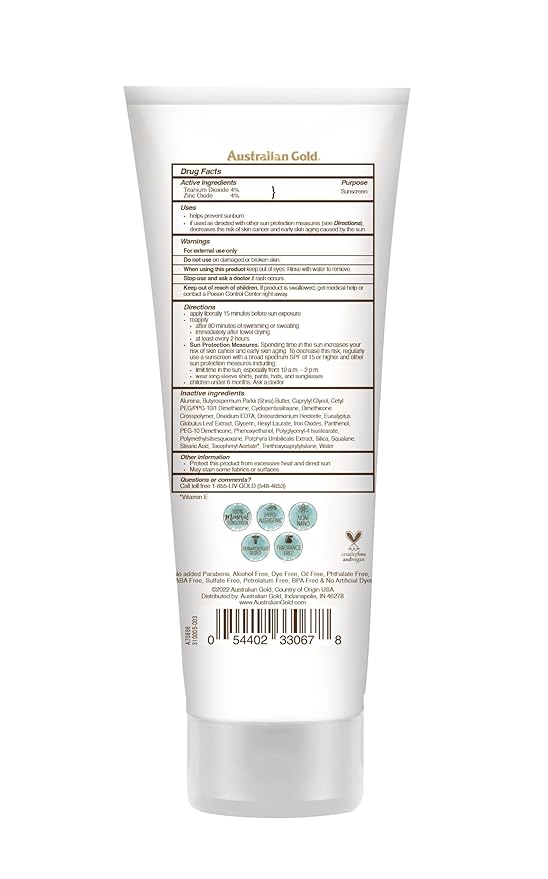 Australian Gold Botanical SPF 50 Tinted Mineral Sunscreen for Face, Non-Chemical BB Cream, Water-Resistant, Matte Finish, For Sensitive Facial Skin, Medium to Tan Skin Tones, 3 FL Oz-Velvo Beauty