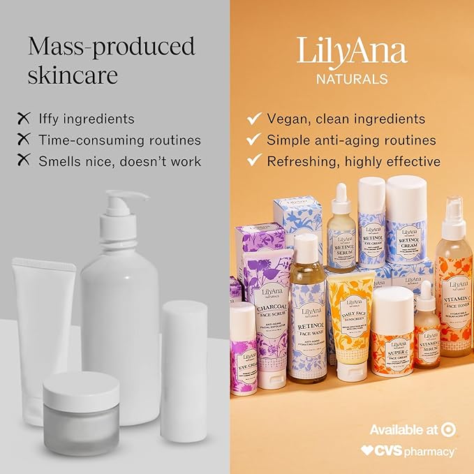 LilyAna Naturals Face and Neck Moisturizer for Women and Men - Moisturizer Face and Neck Cream for Dry Skin and Dark Spot Brightening (Super C, 1.7oz)-Velvo Beauty