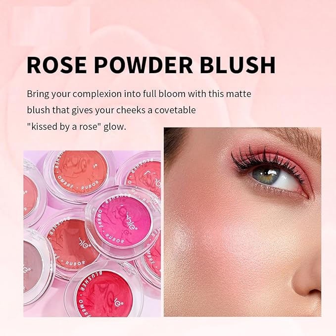 MAEPEOR Matte Face Blush 8 Colors Lightweight Natural Look Face Blush Long-Lasting and Highly Pigmented Powder Blush for Cheeks (Color 05)-Velvo Beauty