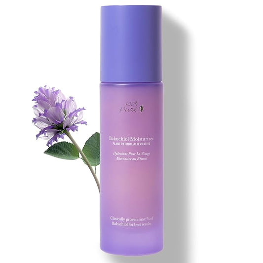 100% PURE Bakuchiol Facial Moisturizer Natural Retinol Alternative Face Cream with Anti Aging Antioxidants Hyaluronic & Kojic Acid Squalene Daily Skincare for Women & Men - 1.7 fl oz-Velvo Beauty