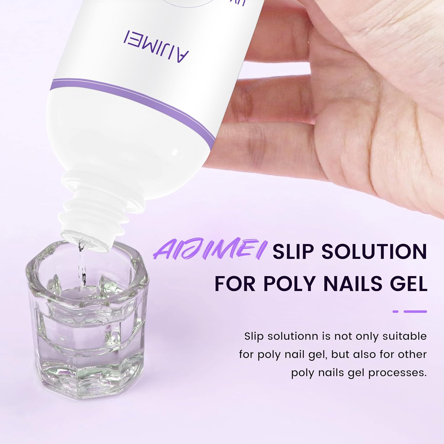 AIJIMEI Nail Slip Solution Poly Gel Slip Solution Set 4FL.OZ 2PCS Slip Solution for Nails Gel Nail Solutions Slip Solution for Poly Nail Gel UV&LED Gel Cleanser Slip Solution for Poly Nail Gel-Velvo Beauty