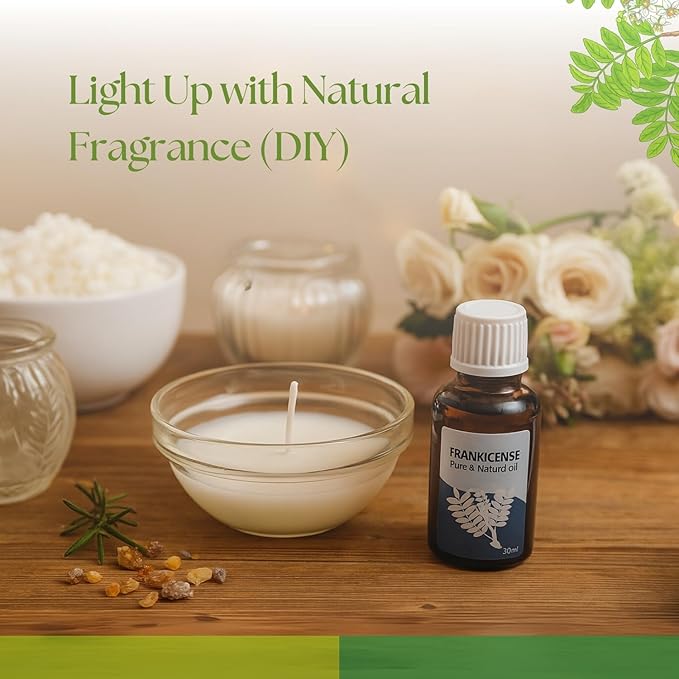 Roots & Above Pure Natural Frankincense Oil 1.01 oz/30ml for Diffusers, Hair, Skin Care, Face, Body, Massages & Soap and Candle Making-Velvo Beauty