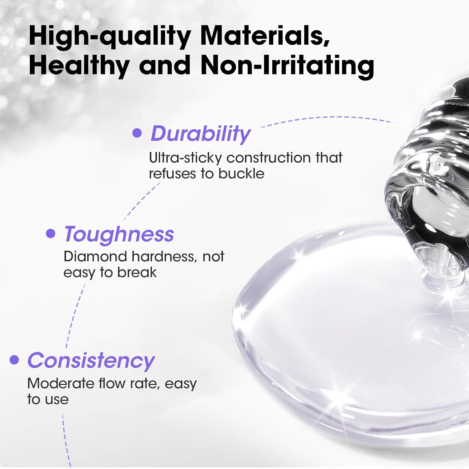 GELLEN 4 in 1 Builder Nail Gel & Gel Top Coat in a Bottle, 20ml Amethyst Builder Top Coat for Apex Building, 3D Nail Arts and Chrome Nails-Velvo Beauty