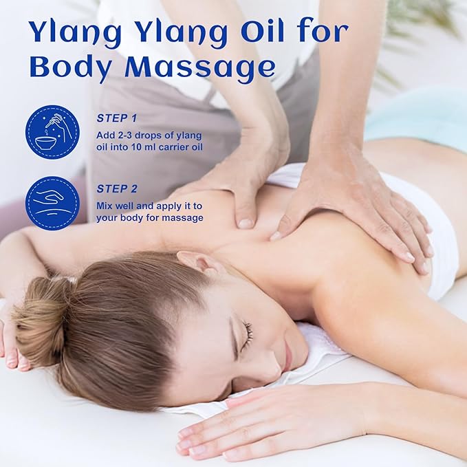 HIQILI Ylang-Ylang Essential Oil, Long-Lasting Scent for Diffusers, Perfumes, Aromatherapy, DIY - 1.01 Fl Oz-Velvo Beauty