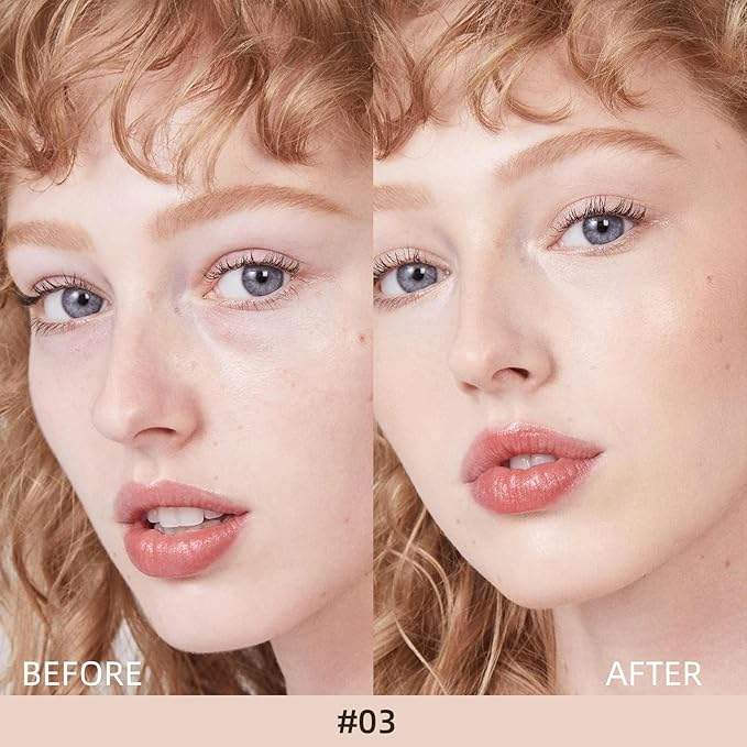 Liquid Concealer Makeup, Full Coverage Concealer, Cream Face Concealer with Cushion Applicator, Highly Pigmented, Natural-Looking, Hydrating, Waterproof Concealer (#06 Warm Love)-Velvo Beauty