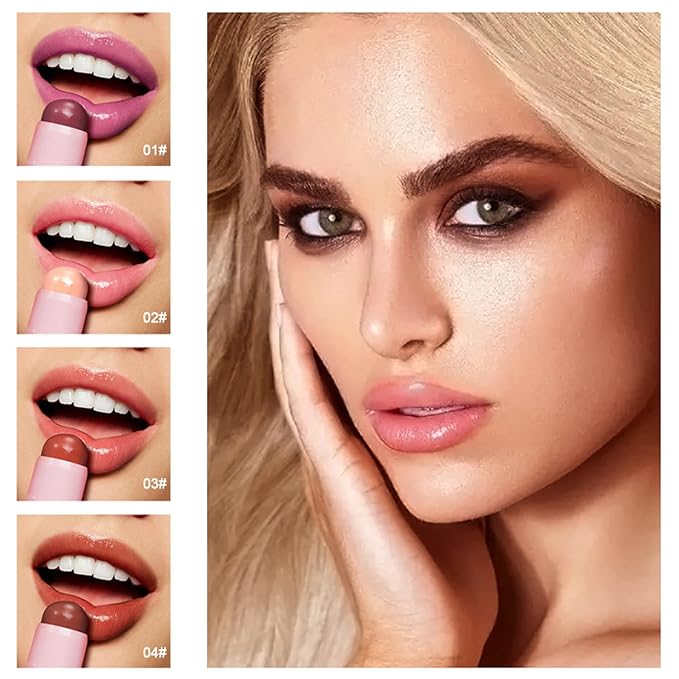 Plumping Lip Balm - Tinted Lip Balm Plumper - Enhancing & Hydrating Lip Moisturizer Fade Lip Lines Lip Care 0.17Oz/4.8g - 01 MAUVE WHIP-Velvo Beauty