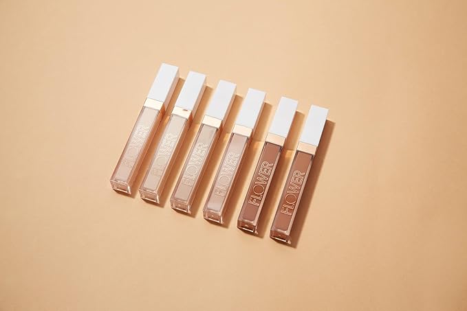 FLOWER BEAUTY By Drew Barrymore Light Illusion Full Coverage Concealer - Diffuse Dark Under Eye Circles + Blurs Blemishes - Weightless Formula + Crease Proof Makeup (Mocha)-Velvo Beauty