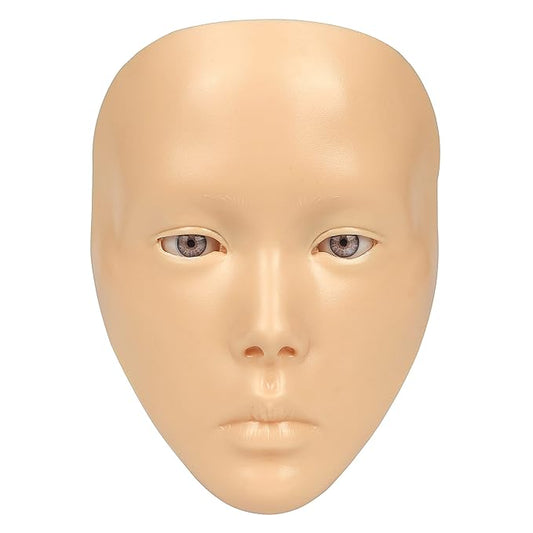 Makeup Practice Mannequin Face, 5d Reusable Silicone Makeup Practice Board Full Face with Makeup Brushes Sponge Set and Eyeshadow Board Makeup Kit for Makeup Artist, Girl's Gift Or Professionals-Velvo Beauty
