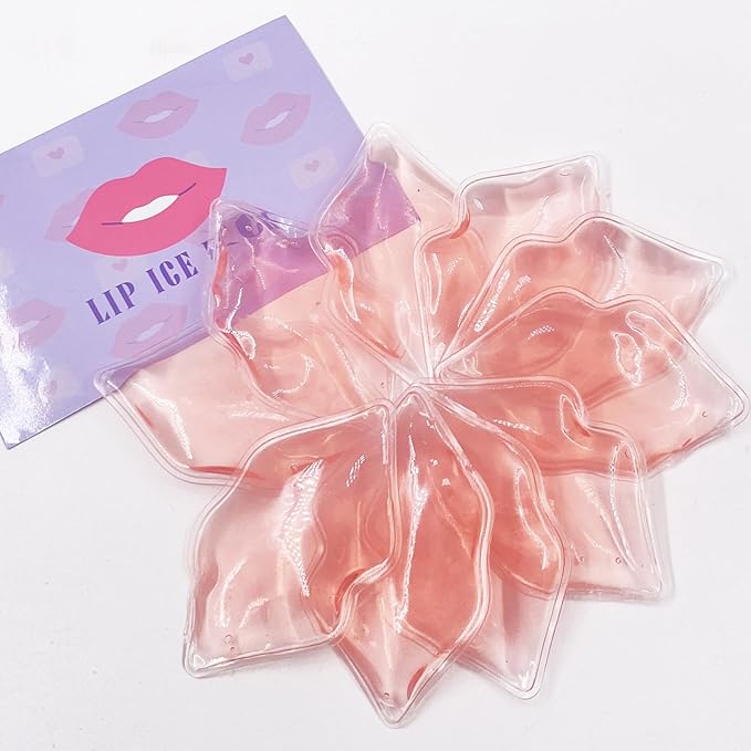 Lip Ice Pack for Cosmetic (10 PCS)，Ice Pack After lip ice treatment, reusable ice pack lip shape ice pack to relieve pain and relax lips, anti-aging lip care ice pack to reduce lip swelling-Velvo Beauty